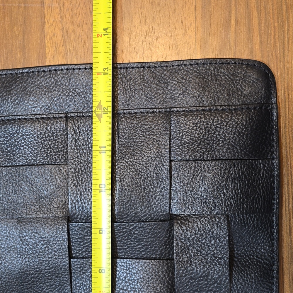 ZARA Black Leather Unisex Tote Messenger Bag - Picture 11 of 14